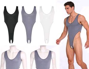Men's U neck Bodysuit Rave jumpsuit tights Leotard