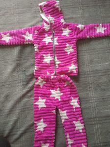 Pink Star Fleece Two-Piece Set