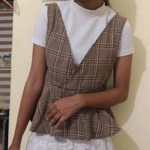 Brown Vest With Inner
