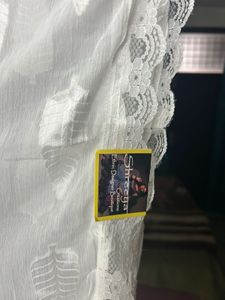Elegant dyeable Dupatta with Lace