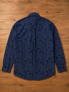 Wrangler Men's Blue Patterned Button-Down Shirt