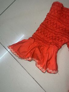 Chic Smocked Ruffle Crop Top