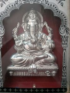 Silver Plated Ganesha Idol Frame