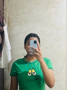 Green Crop Top