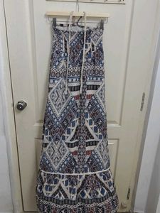 Only Boho Print Strapless Maxi Dress