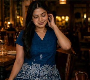 Boho Blue Printed Kurta