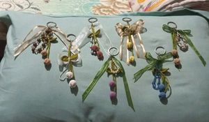 Handmade Beaded Crochet Keychain Charms (Set of 1)
