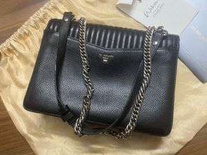 Original Da Milano leather Black Quilted Handbag