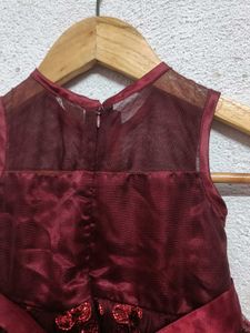 Babyhug Sparkly Red Party Dress