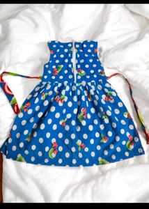 Blue Cherry Polka Dot Frock