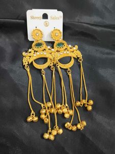 Ethnic Chandbali kashmiri Tassel Earrings