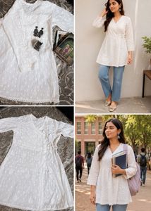 Elegant White Chikankari Kurta