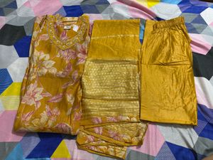New Kurti pant set with Dupatta