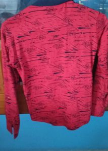 Kids Red Graphic Print Shirt