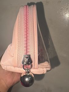 Cute Pink Velvet Makeup Pouch