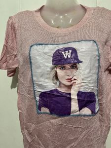 Sparkly Pink Graphic T-Shirt