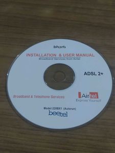 Airtel ADSL 2+ Installation CD