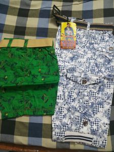 5 year blue capree and 3 age boy green nikerr