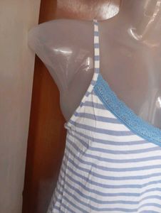 Striped Cotton Nightgown