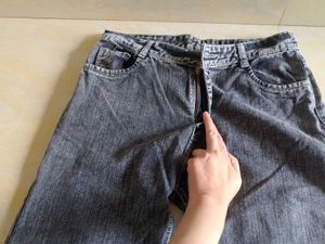 grey denim jeans