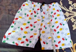 Funky Fruit Print Shorts for women