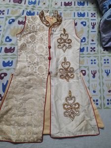 Shaining Red  Gown Whitout Sleev