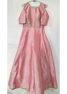 Baby Pink Cold-Shoulder Gown