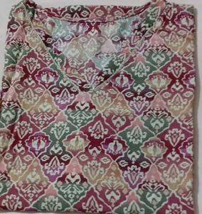 Boho Print V-Neck Kurta