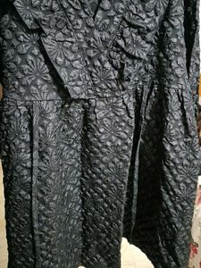 Patterned Black Dress