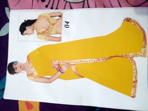 Elegant Yellow Saree with Border