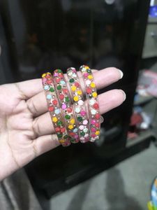 Colorful Beaded Bangles Set