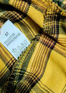 Yellow Plaid Zipper Pants