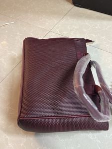 Stylish Maroon Textured Tote Bag