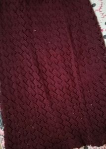 Semi Woolen Maroon Skirt