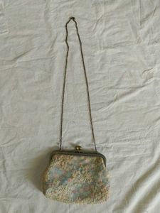 Vintage Floral Lace Clutch Bag