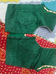 Red Bandhani sare