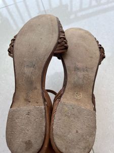 Stylish Woven Leather T-Strap Flats