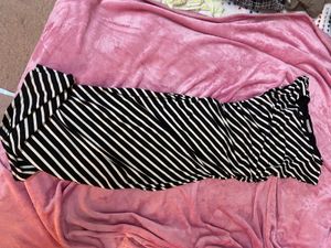 Striped long fitted Dress