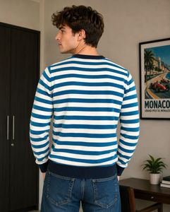 Wrangler Men's Striped V-Neck Sweater