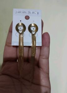 Gold Tassel Drop Earrings