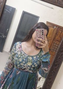 Chinon Beautiful Floral Print Ethnic Gown