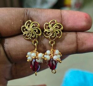 Peacock Design Drop Earrings
