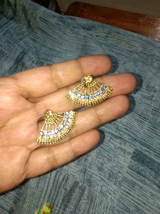 Flower Hair Bow And Pin , Earrings Combo