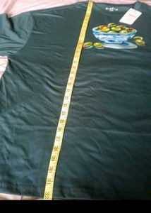 Dark Green Olive Print T-Shirt
