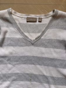Striped V-Neck Long Sleeve Top