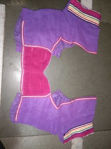 Purple & Pink Embroidered Blouse
