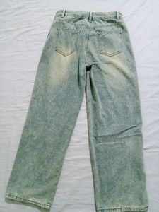 Baggy Light Washn greenish Denim Jeans