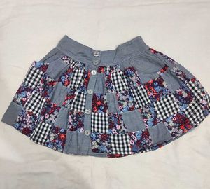 Boho Patchwork Mini Skirt