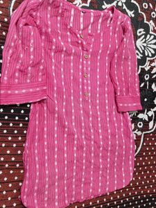 Pink Print Tunic Top
