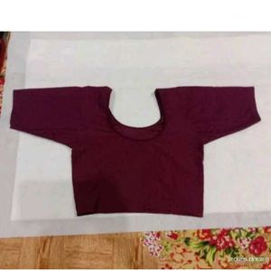 new wine Textured Blouse